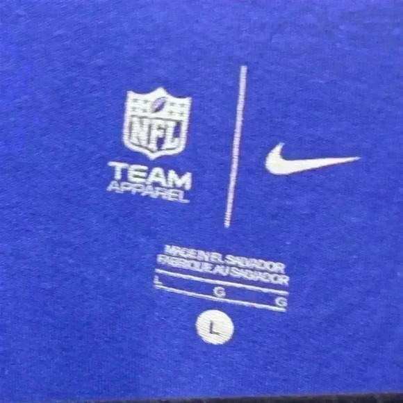 Nike New England Patriots Throwback Logo Women's T-Shirt Blue Size Large - Picture 5 of 8